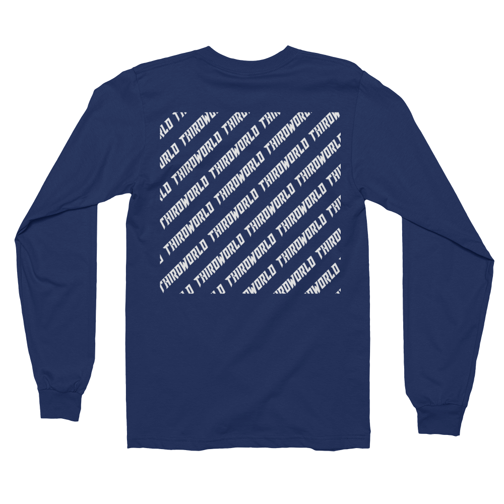 Box Long Sleeve Navy Tee