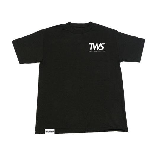 TWS Vertical Black Tee